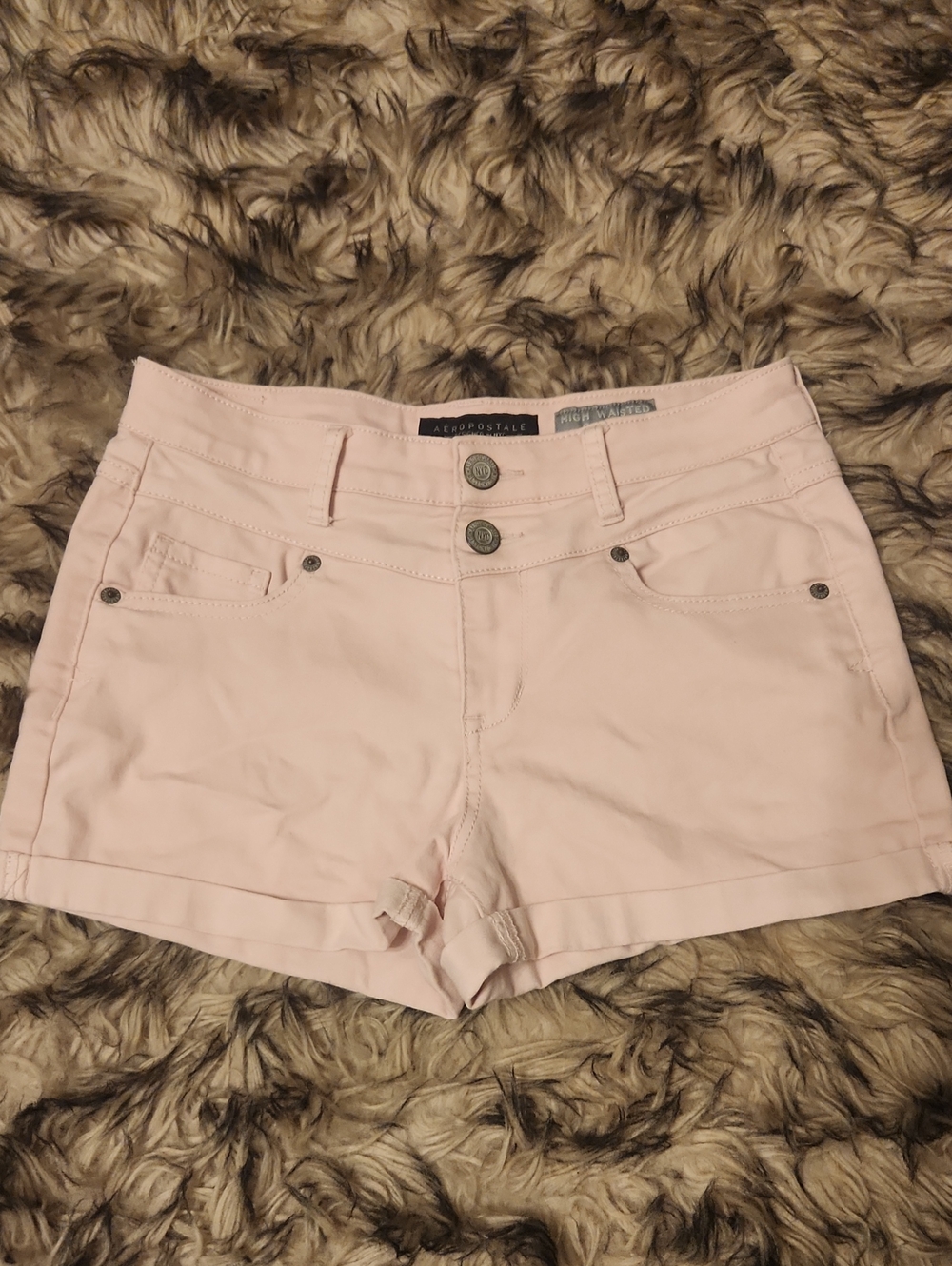 Aeropostale Pink High-Waisted SHORTY Shorts